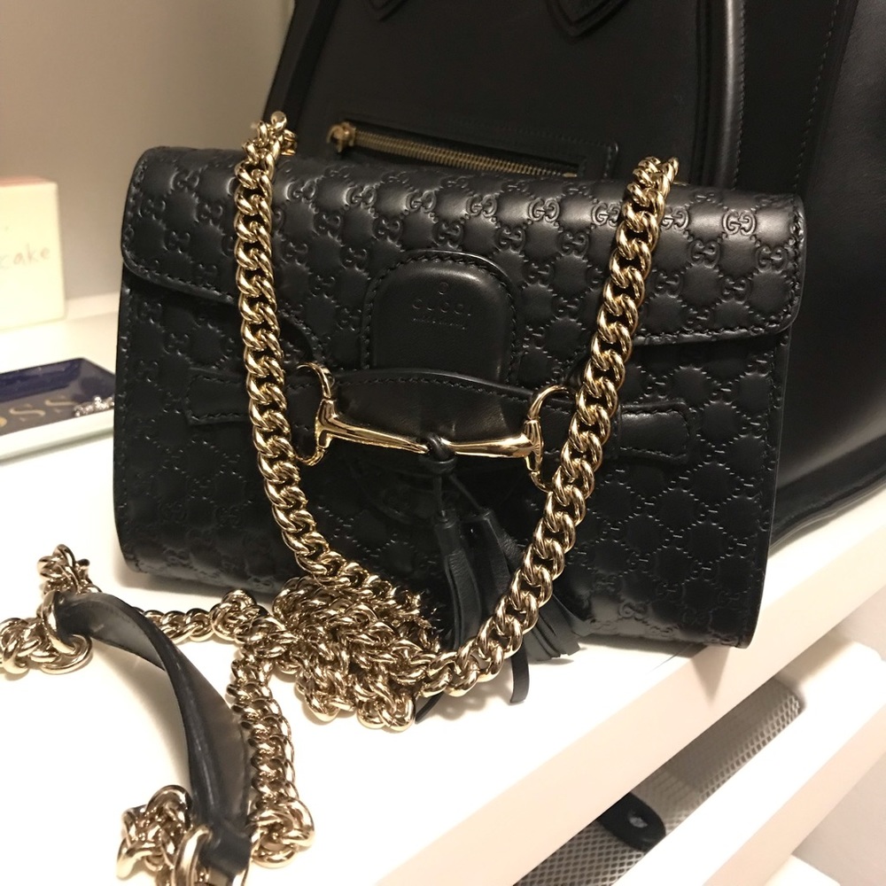 Gucci Emily Gussima Crossbody Mini Bag (Authentic)
